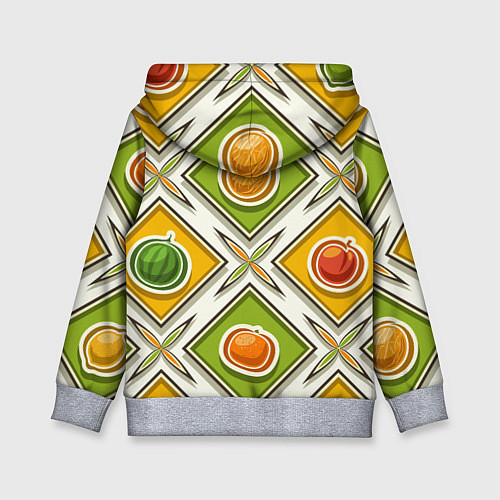 Детская толстовка Fruits and berries pattern / 3D-Меланж – фото 2