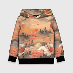 Толстовка-худи детская Japen pattern, цвет: 3D-черный