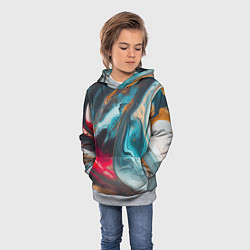 Толстовка-худи детская Палитра масло, цвет: 3D-меланж — фото 2