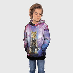 Толстовка-худи детская Space leopard, цвет: 3D-черный — фото 2