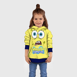 Толстовка-худи детская Спанч Боб квадратные штаны, цвет: 3D-синий — фото 2