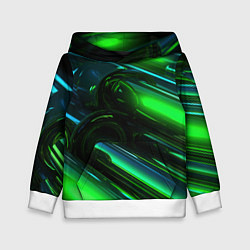 Толстовка-худи детская Green elemetns, цвет: 3D-белый