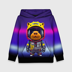 Толстовка-худи детская Baby capybara - cyberpunk, цвет: 3D-черный