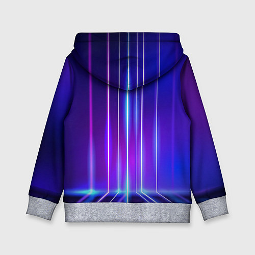 Детская толстовка Neon glow - vaporwave - strips / 3D-Меланж – фото 2