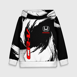 Толстовка-худи детская Honda - белые краски, цвет: 3D-белый