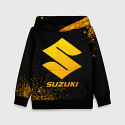 Толстовка-худи детская Suzuki - gold gradient, цвет: 3D-черный