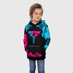 Толстовка-худи детская The Last Of Us - neon gradient, цвет: 3D-черный — фото 2