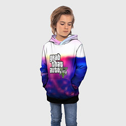 Толстовка-худи детская Gta neon 10 лет, цвет: 3D-черный — фото 2