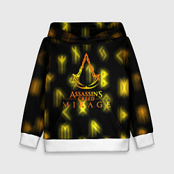 Толстовка-худи детская Assasins Creed mirage, цвет: 3D-белый