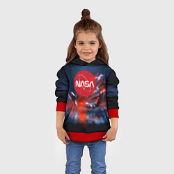 Толстовка-худи детская Nasa space star, цвет: 3D-красный — фото 2