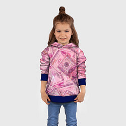 Толстовка-худи детская Дорого богато, цвет: 3D-синий — фото 2