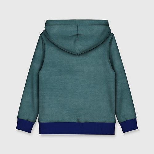 Детская толстовка Ретро мотоцикл на фоне гор / 3D-Синий – фото 2