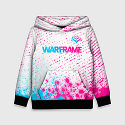 Детская толстовка Warframe neon gradient style: символ сверху