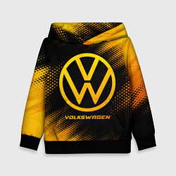 Толстовка-худи детская Volkswagen - gold gradient, цвет: 3D-черный