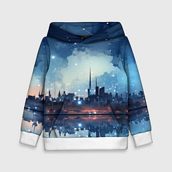 Толстовка-худи детская Хрустальный город, цвет: 3D-белый