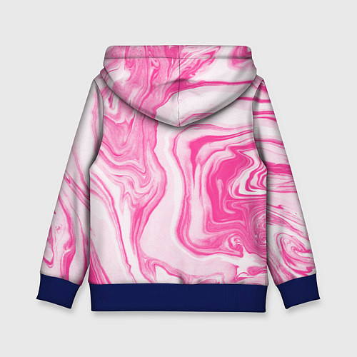 Детская толстовка I am kenough - розовые разводы краски / 3D-Синий – фото 2