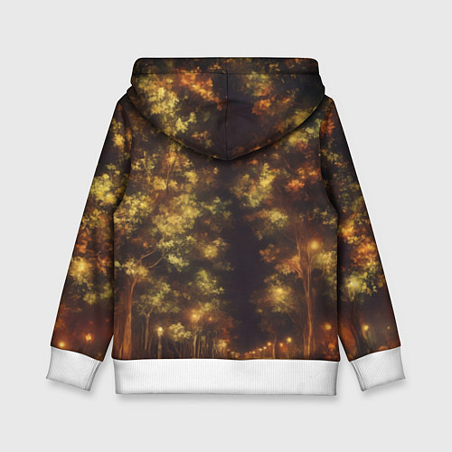 Детская толстовка Хэллоуинская тыква в шляпе / 3D-Белый – фото 2