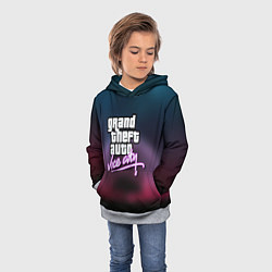 Толстовка-худи детская Vice сity неон, цвет: 3D-меланж — фото 2