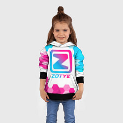Толстовка-худи детская Zotye neon gradient style, цвет: 3D-черный — фото 2