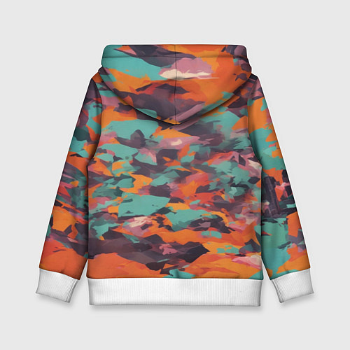 Детская толстовка Автомобиль в оранжевом цвете / 3D-Белый – фото 2