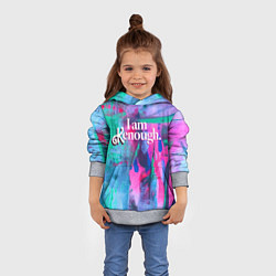 Толстовка-худи детская Meme from the movie Barbie, цвет: 3D-меланж — фото 2