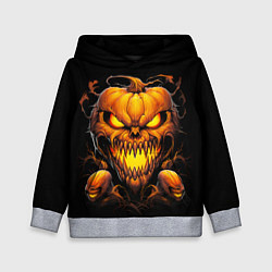 Толстовка-худи детская Evil pumpkin, цвет: 3D-меланж