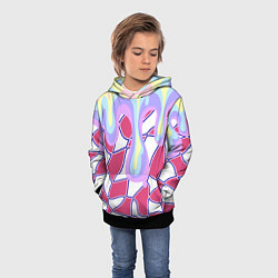 Толстовка-худи детская Rainbow illusion, цвет: 3D-черный — фото 2