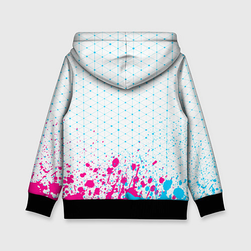 Детская толстовка Audi neon gradient style: символ сверху / 3D-Черный – фото 2