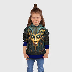 Толстовка-худи детская Египетские фараоны, цвет: 3D-синий — фото 2