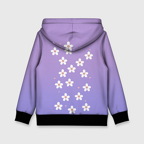 Детская толстовка Позитивная ромашка / 3D-Черный – фото 2