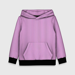 Детская толстовка Строгий розовый в чёрную полоску