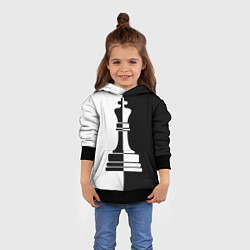 Толстовка-худи детская Ферзь, цвет: 3D-черный — фото 2