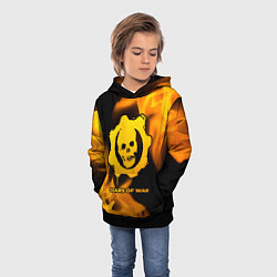 Толстовка-худи детская Gears of War - gold gradient, цвет: 3D-черный — фото 2