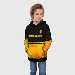 Толстовка-худи детская Dead Space - gold gradient посередине, цвет: 3D-черный — фото 2