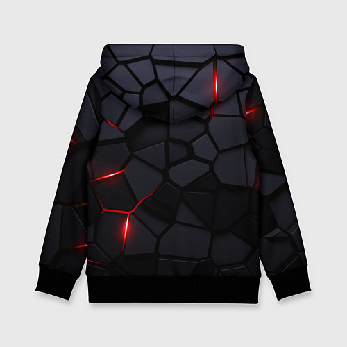 Детская толстовка Mitsubishi черные плиты с эффектом свечения / 3D-Черный – фото 2