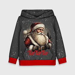 Толстовка-худи детская Санта лого, цвет: 3D-красный