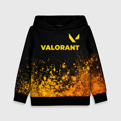 Толстовка-худи детская Valorant - gold gradient посередине, цвет: 3D-черный