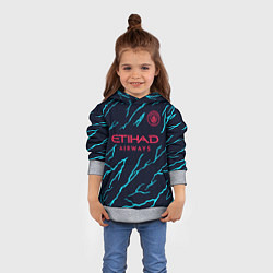 Толстовка-худи детская Манчестер Сити форма 23-24 третья, цвет: 3D-меланж — фото 2