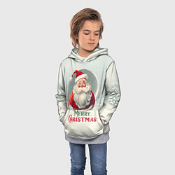 Толстовка-худи детская Лого Санта, цвет: 3D-меланж — фото 2