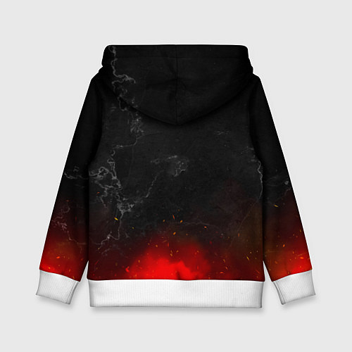 Детская толстовка Максим в стиле Металлика - огонь и искры / 3D-Белый – фото 2