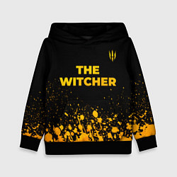 Толстовка-худи детская The Witcher - gold gradient посередине, цвет: 3D-черный