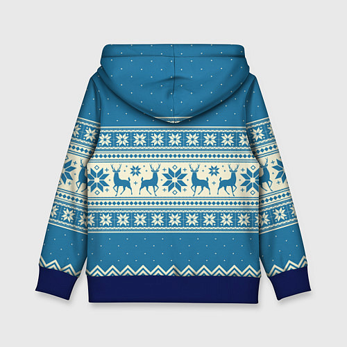 Детская толстовка Sweater with deer on a blue background / 3D-Синий – фото 2