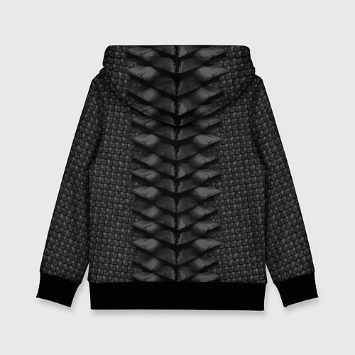 Детская толстовка Тёмная чешуя дракона / 3D-Черный – фото 2