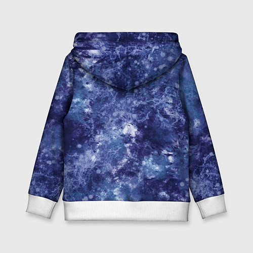Детская толстовка Абстракция - sea blue / 3D-Белый – фото 2