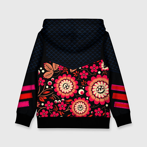 Детская толстовка Хохлома тревожная: мечта параноика / 3D-Черный – фото 2