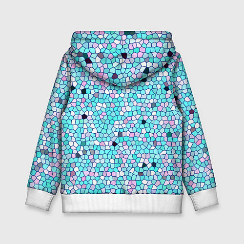 Детская толстовка Мозаика розово-голубая / 3D-Белый – фото 2