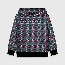 Детская толстовка Новогодние олени с елочками