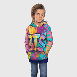 Толстовка-худи детская BTS new, цвет: 3D-синий — фото 2