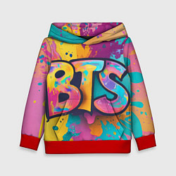 Толстовка-худи детская BTS new, цвет: 3D-красный