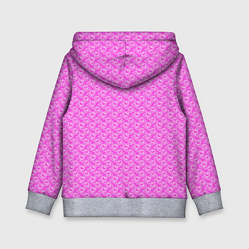 Детская толстовка Маленькие сердечки паттерн розовый / 3D-Меланж – фото 2